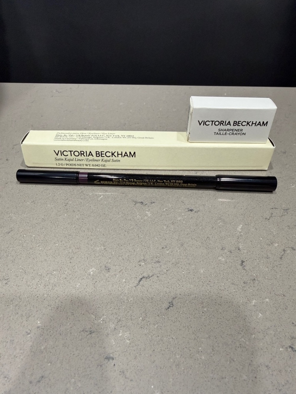 Victoria Beckham Satin Kajal Liner & Sharpener — Color Fig, New/Unused